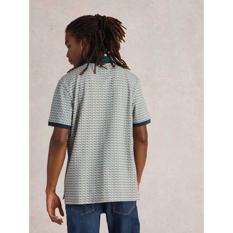 White Stuff Casette Tape Printed Polo image number 1